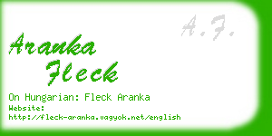 aranka fleck business card